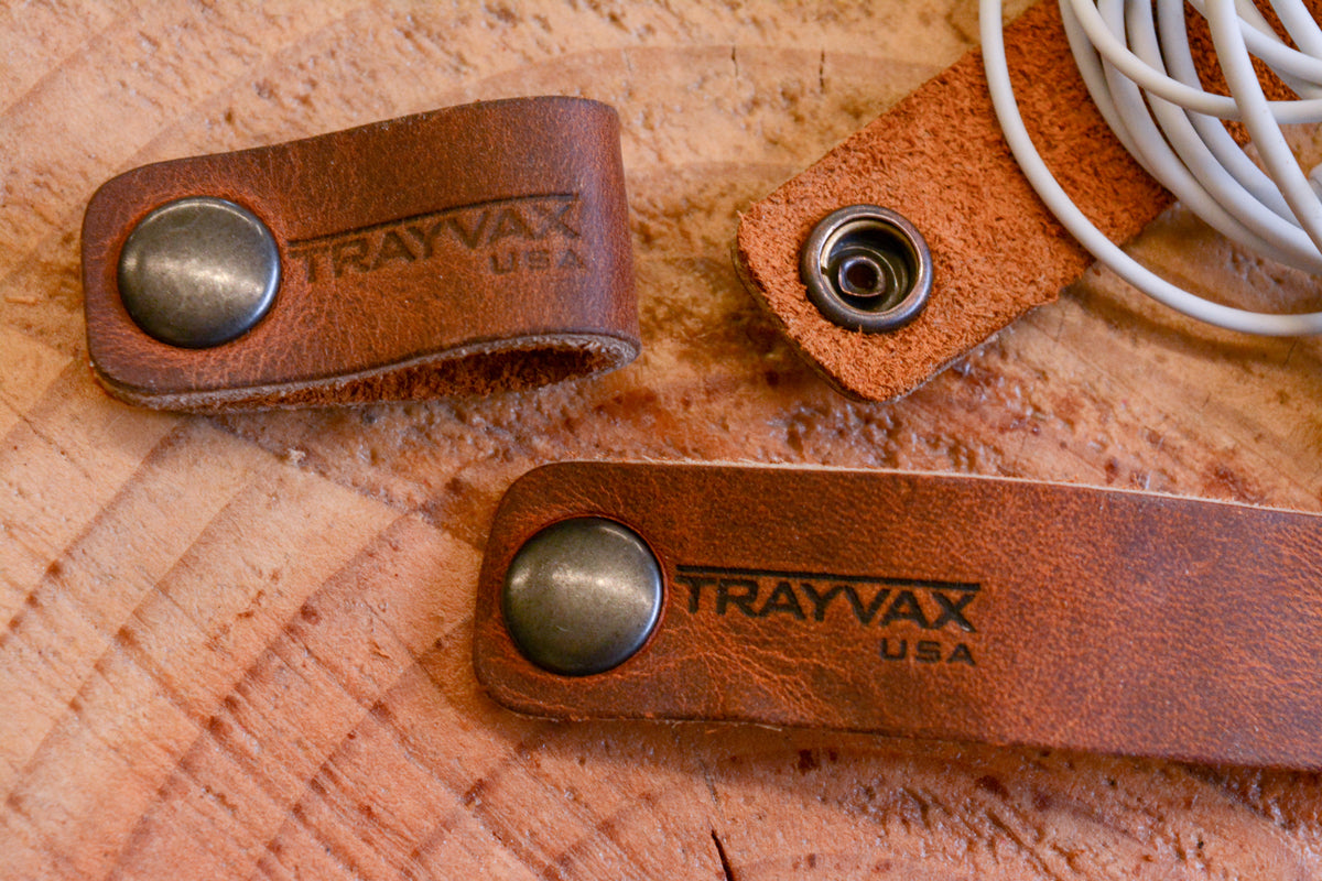 Trayvax Enterprises Keyton Clip | Carabiner Keychain Raw / Tobacco Brown