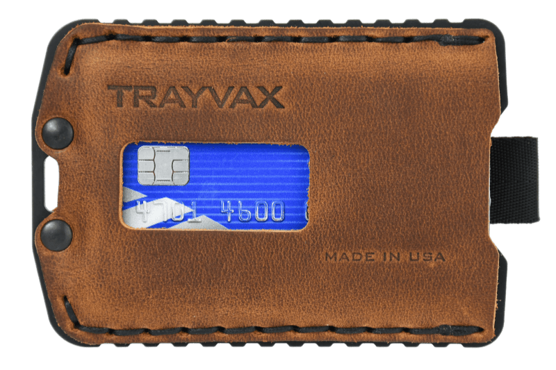Trayvax Enterprises Keyton Clip | Carabiner Keychain Raw / Tobacco Brown