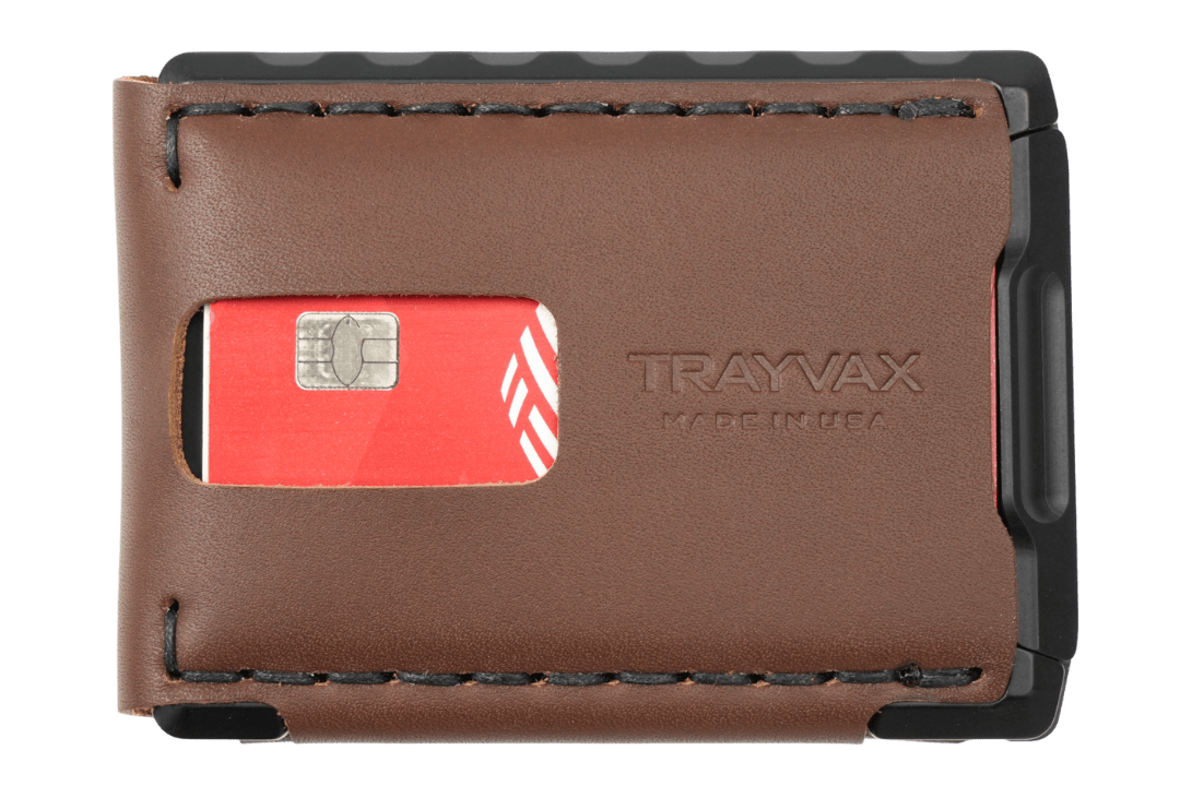 Trayvax Enterprises Wallet Venture Billfold - Black Ano / Frontier Brown